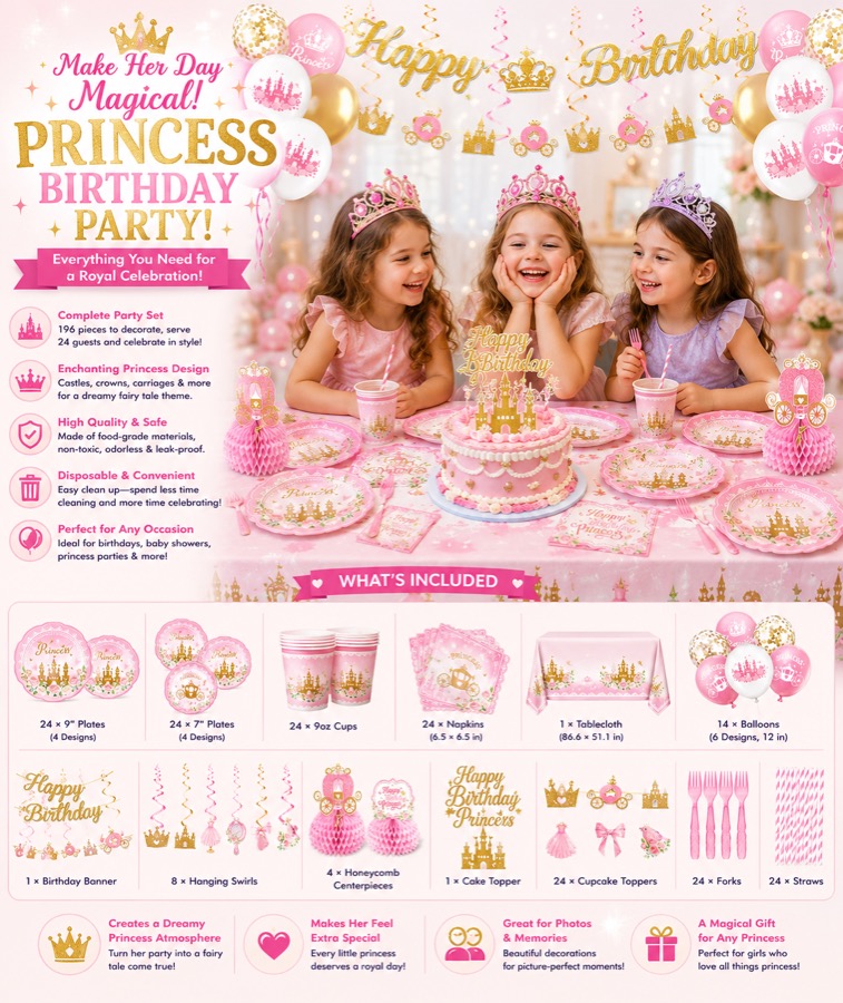 Princess Party Decorations set