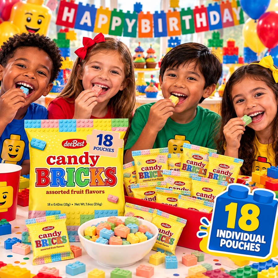 Candy Bricks, 18 pouches