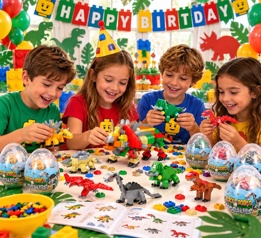 Dinosaur World Building Block Eggs