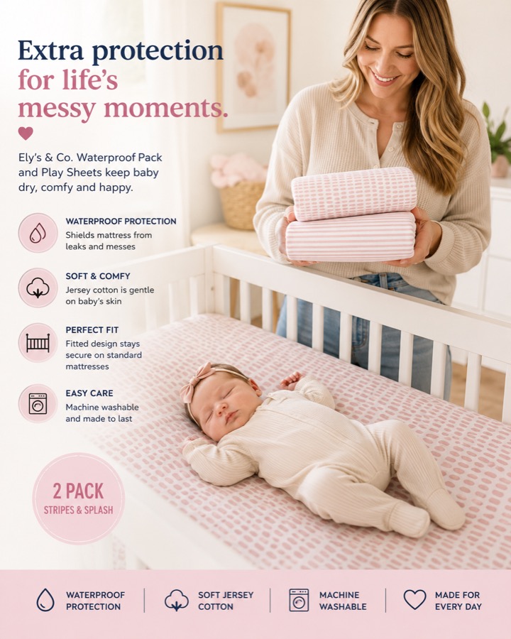 Ely and Co Waterproof Pack and Play Sheets