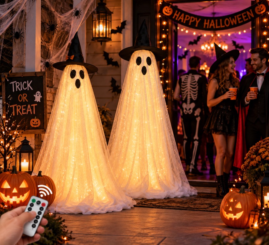 Light-Up Ghost Yard Decorations