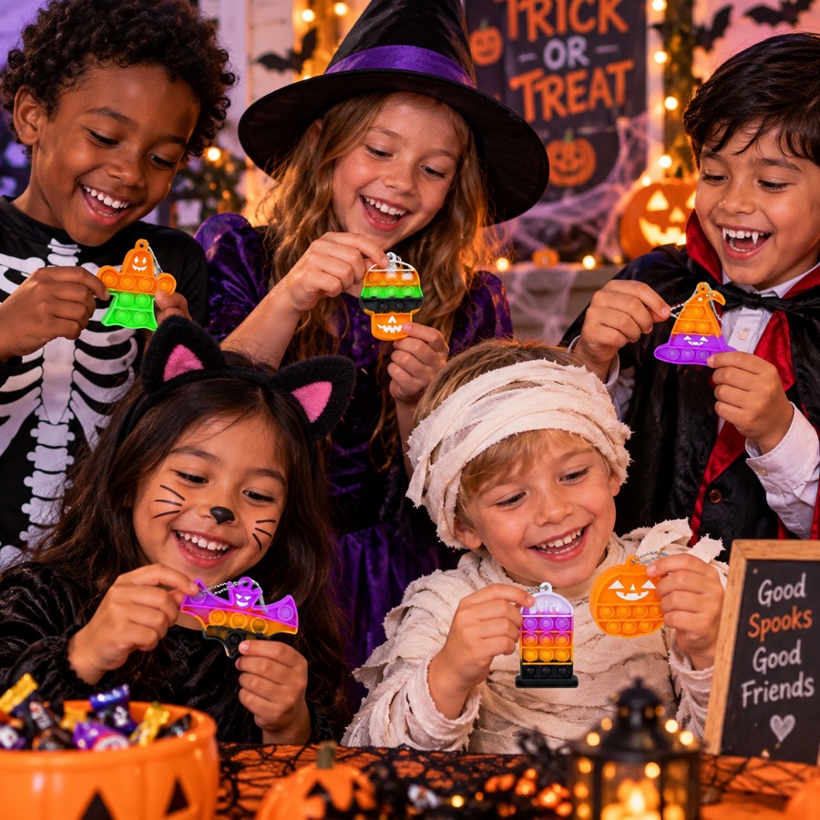 Halloween Pop It Keychains