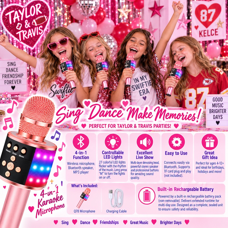 4-in-1 Bluetooth Karaoke Microphone