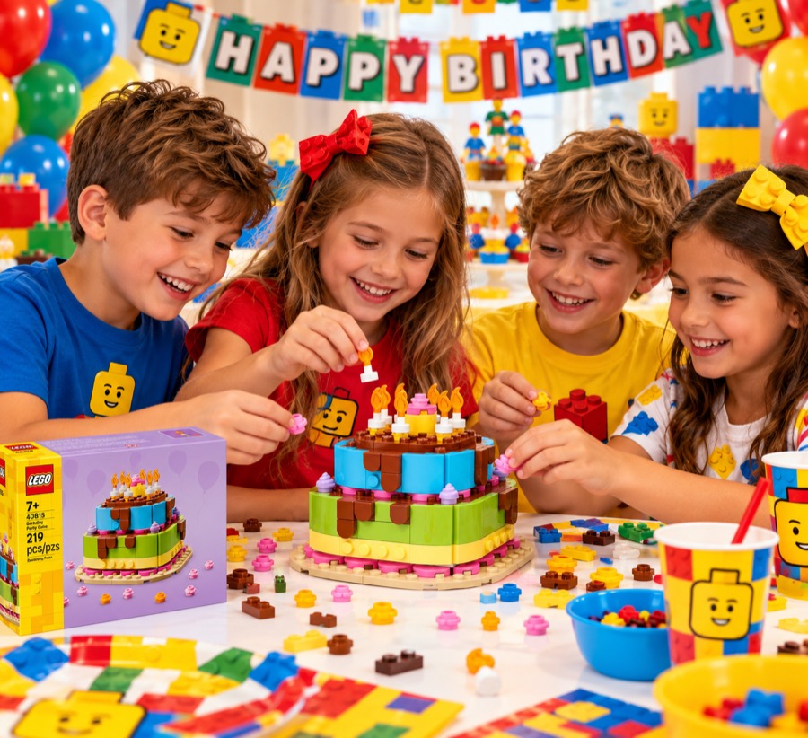 LEGO Birthday Party Cake Building Set, 219 pieces