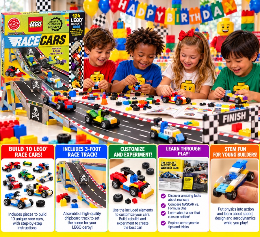 Build and Customize 10 LEGO Race Cars Kit