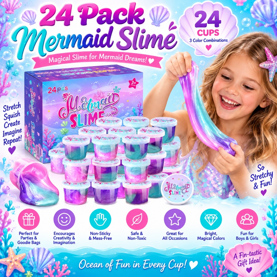 Mermaid Slime, 24 pack