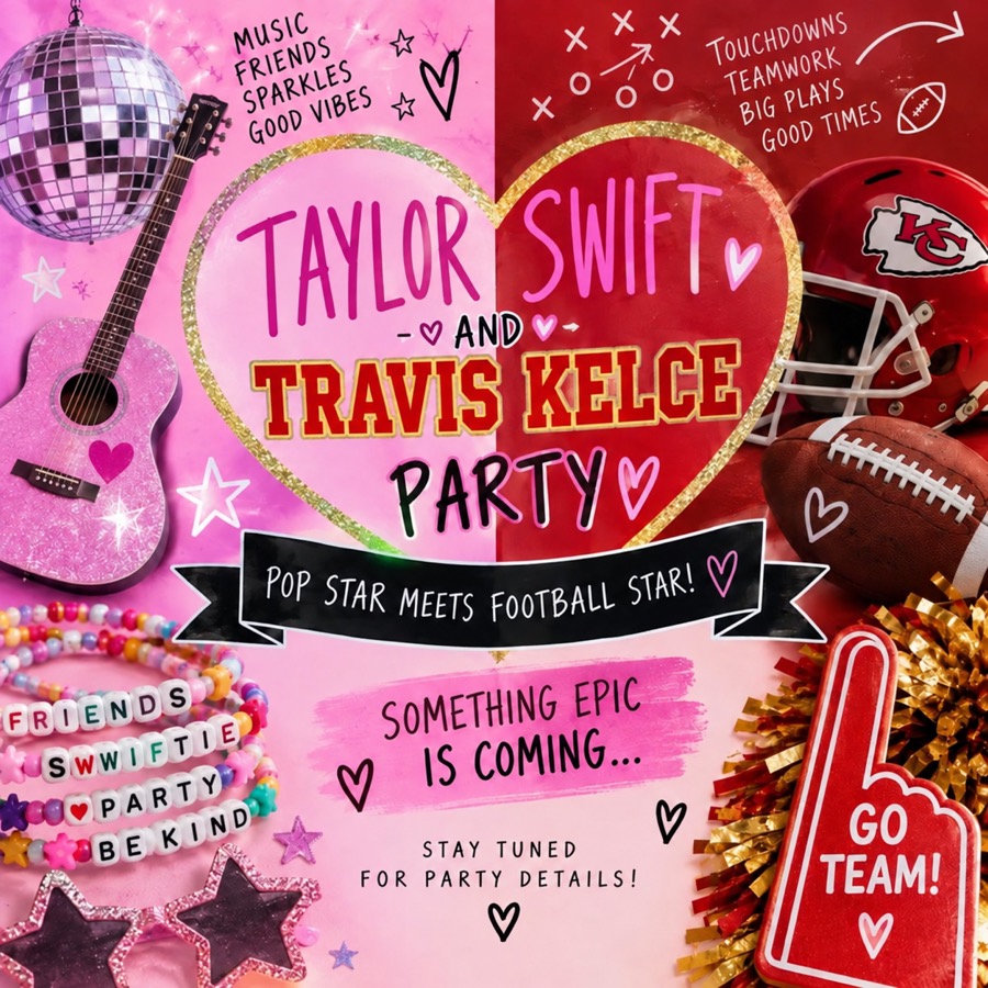 Swiftie and Kelce Party Theme