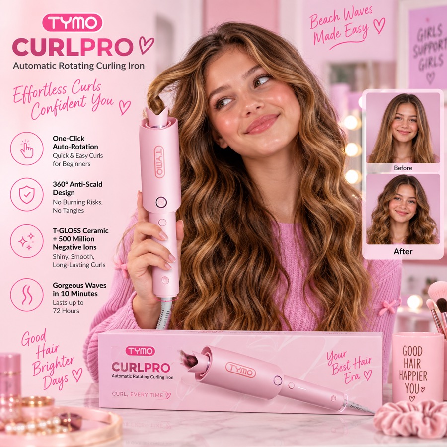 TYMO CurlPro Automatic Rotating Curling Iron