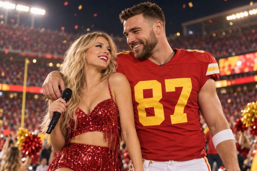Taylor Swift and Travis Kelce